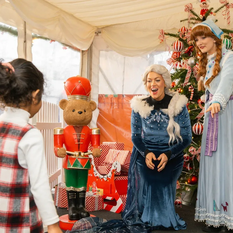 Visitors at the Candy Cane Bar, Tonbridge Christmas Fest